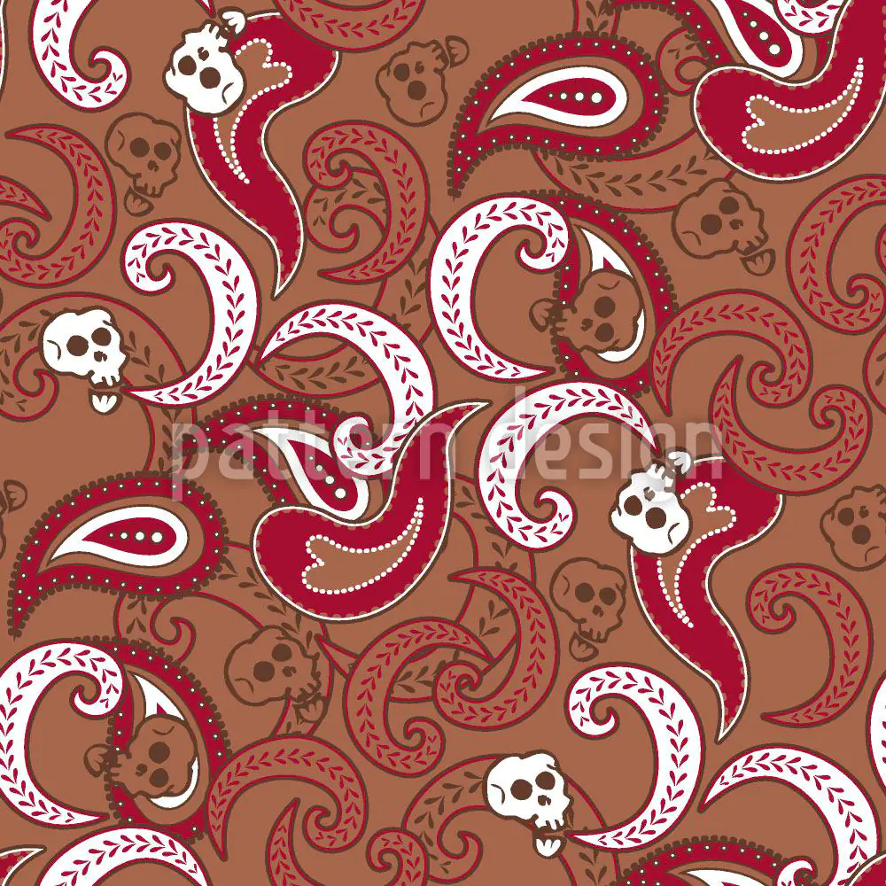 Wall Mural Pattern Wallpaper Rocking Orient Brown