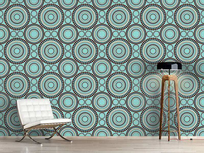 Wall Mural Pattern Wallpaper Rotating Dots