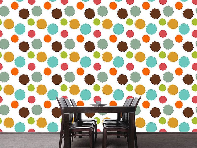 Wall Mural Pattern Wallpaper Ice Cream Scoops