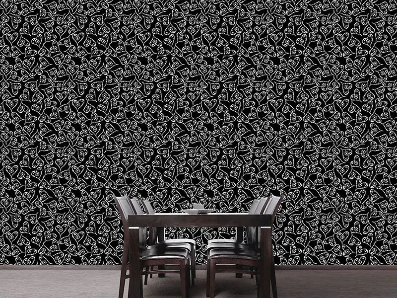 Wall Mural Pattern Wallpaper A Heart For Flowers