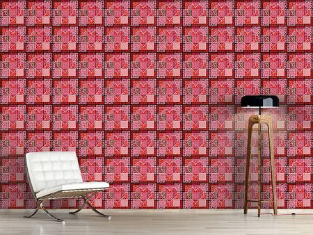Wall Mural Pattern Wallpaper Heart To The Square