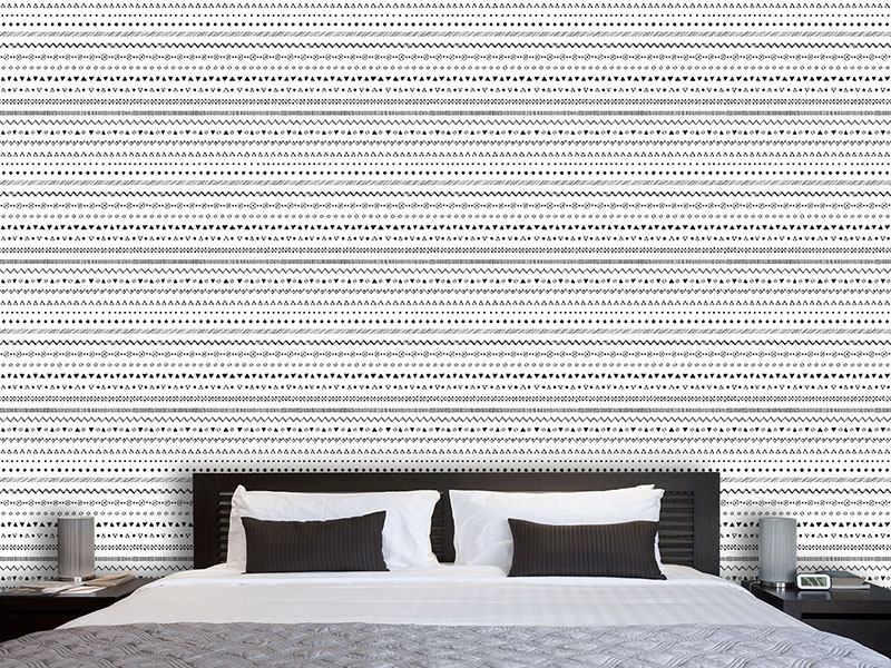 Wall Mural Pattern Wallpaper Striped Ethno