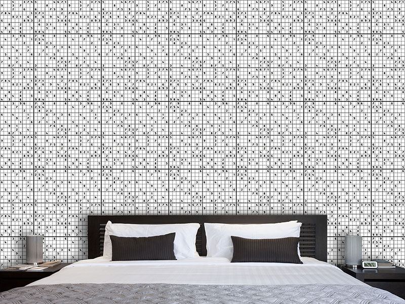 Wall Mural Pattern Wallpaper Sudoku