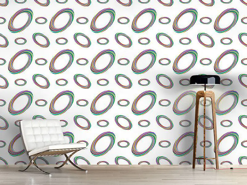 Wall Mural Pattern Wallpaper Color Rings