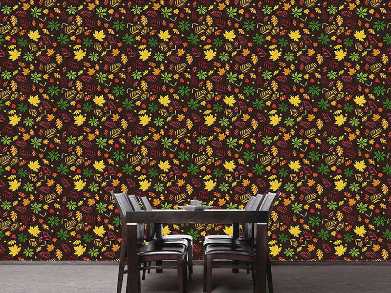 Wall Mural Pattern Wallpaper I Like Leaves