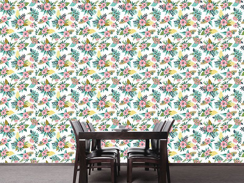 Wall Mural Pattern Wallpaper Bouquet