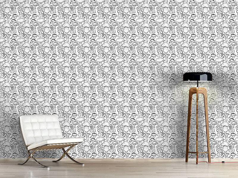 Wall Mural Pattern Wallpaper Mushrooms