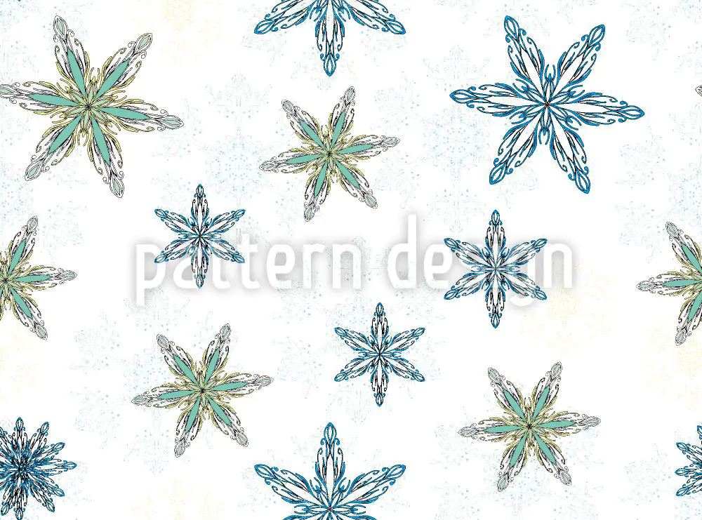 Wall Mural Pattern Wallpaper Magic in the Snow