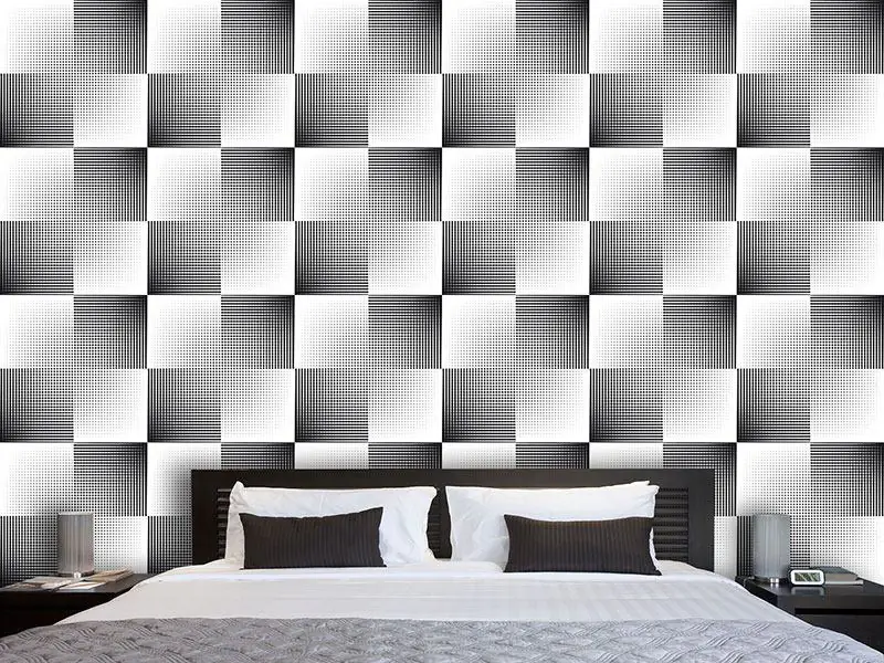 Wall Mural Pattern Wallpaper Chess Board In The Net
