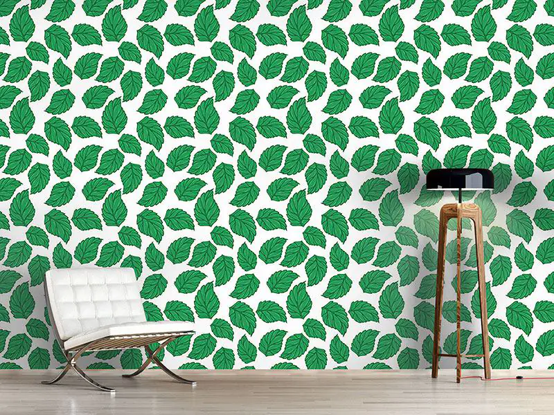 Wall Mural Pattern Wallpaper Hop Leaves