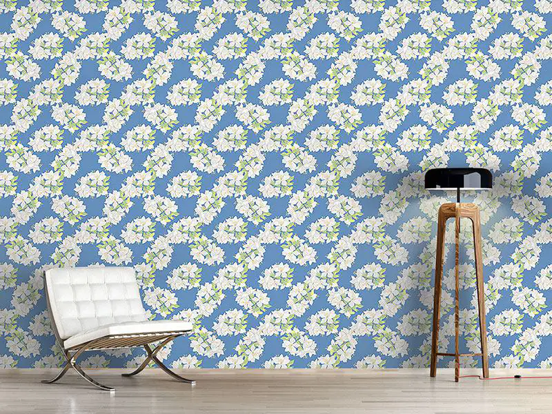 Wall Mural Pattern Wallpaper Lily Bouquet
