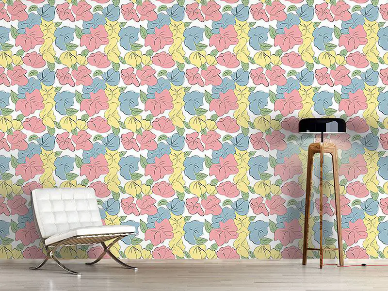 Wall Mural Pattern Wallpaper Les Fleurs