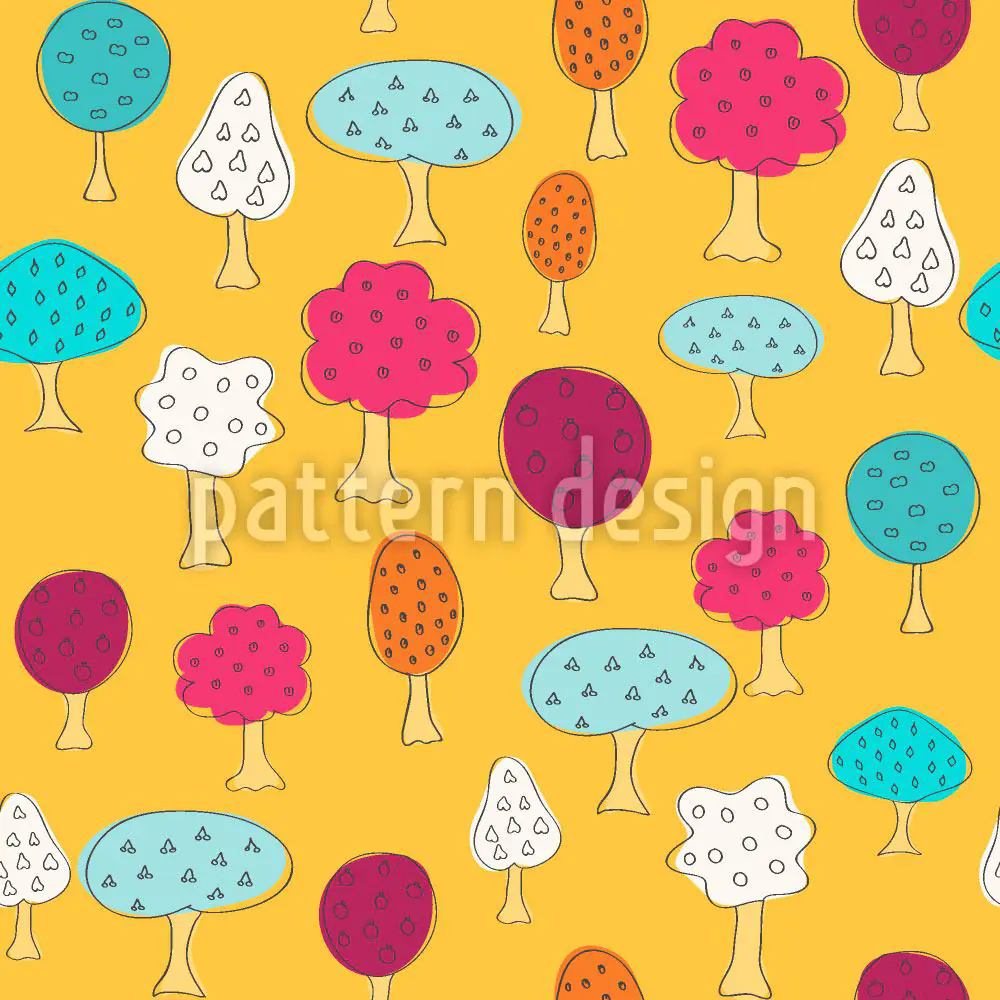 Papier peint design Magnificent Fruit Trees