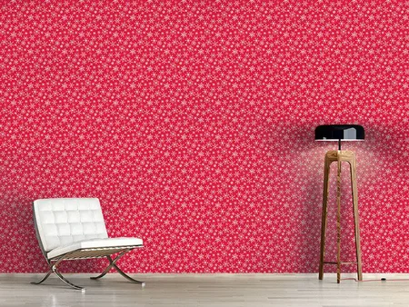 Wall Mural Pattern Wallpaper Snowflakes All Around