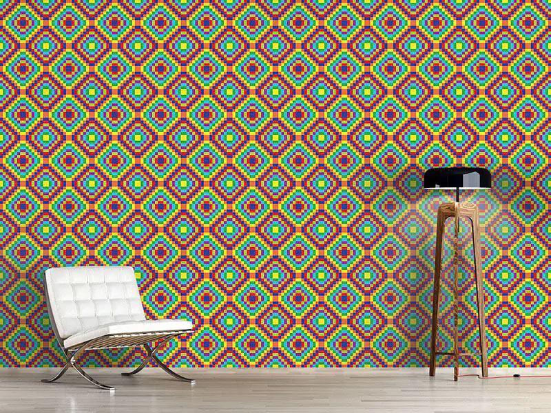Wall Mural Pattern Wallpaper Patchwork To The Square