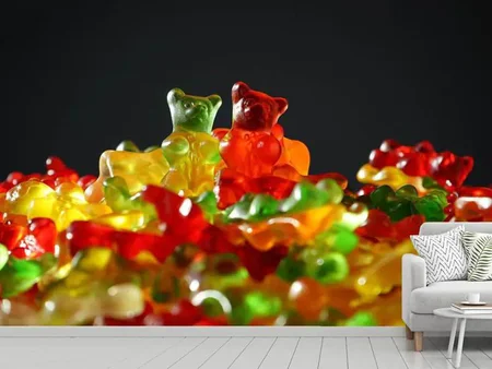 Fotobehang Colorful gummy bears