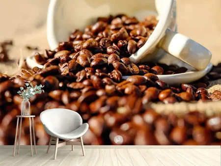 Fotobehang Roasted coffee beans