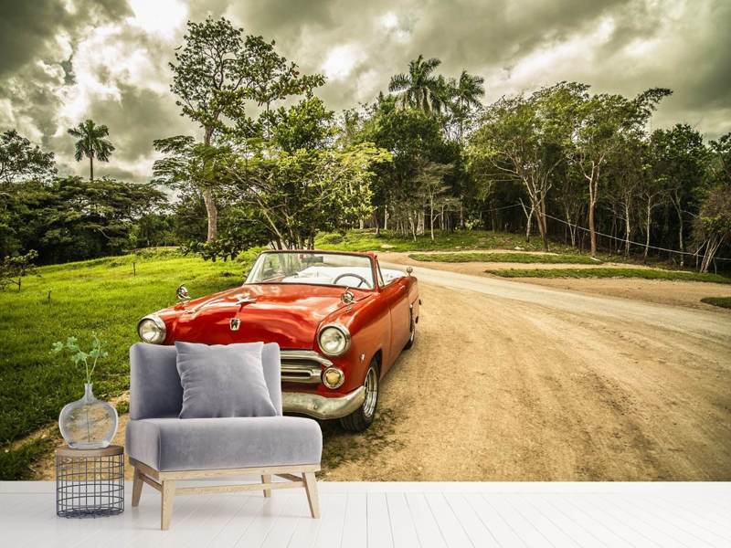 photo wallpaper a vintage car in cuba big04