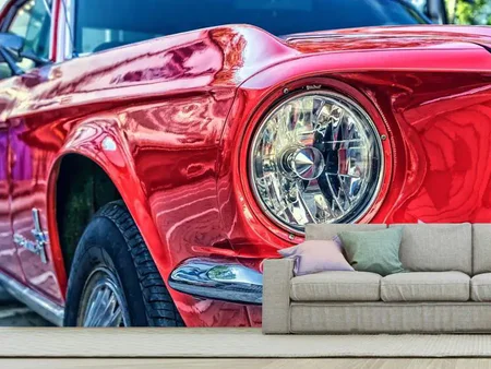 Wall Mural Photo Wallpaper Red vintage car