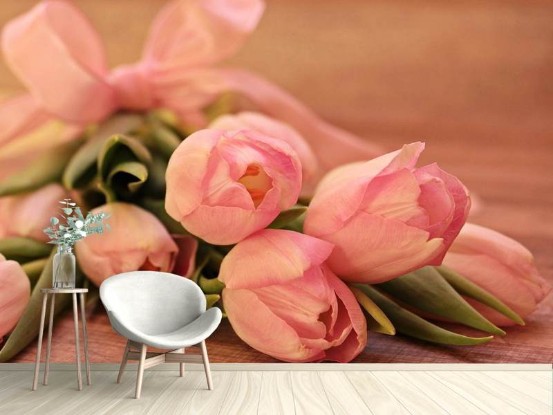 Fotomurale Bouquet romantico tulipano