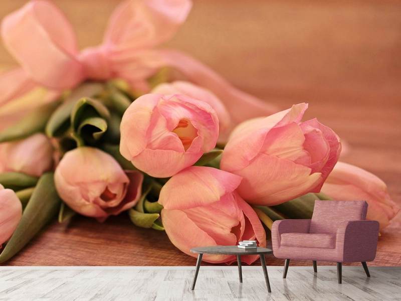 Fotomurale Bouquet romantico tulipano