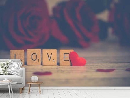 Fotobehang Love in letters