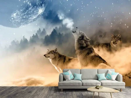 Fotobehang The world of wolves