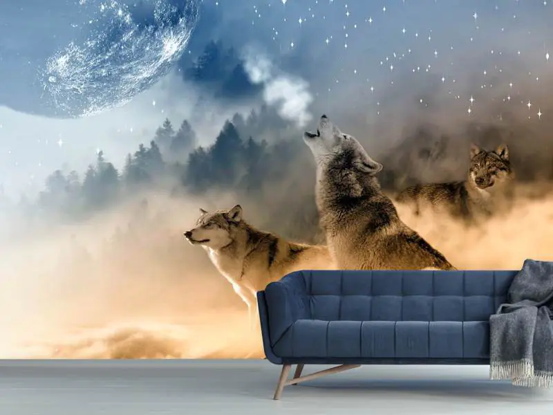 Fototapet The world of wolves