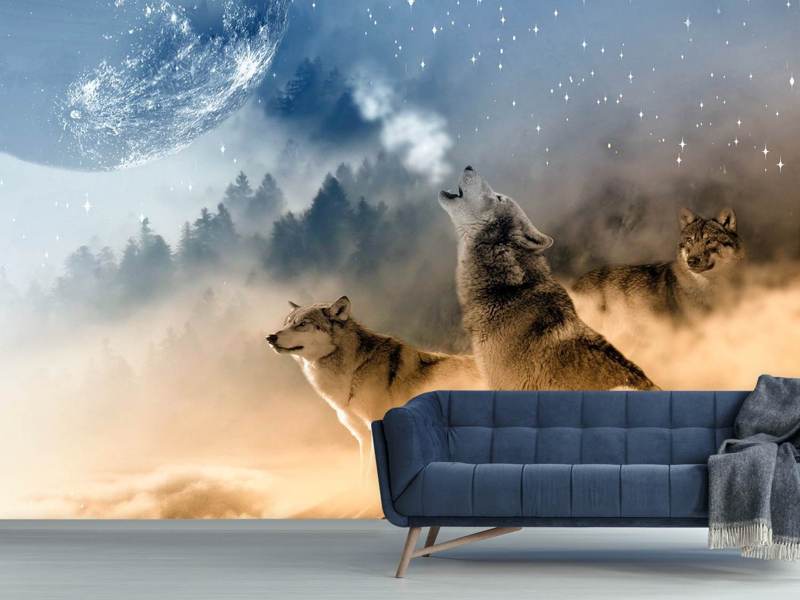 Papier peint photo Le monde des loups