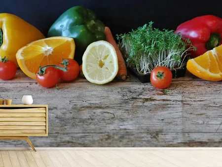 Papier peint photo fruits et légumes