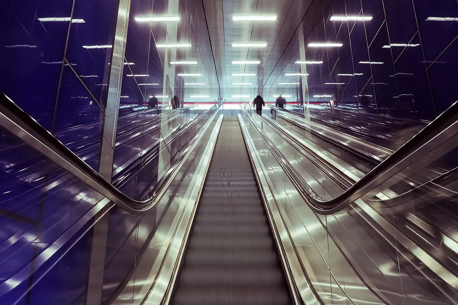 Fototapet Modern escalators
