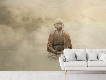 Papier peint photo Bouddha dans la lumière nébuleuse