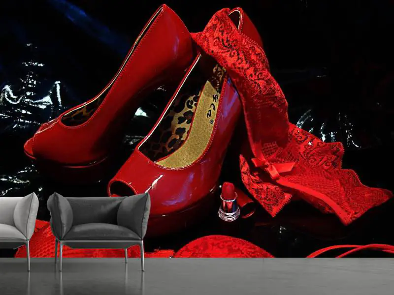Female wedding red high heels and bag Stock Photo free download