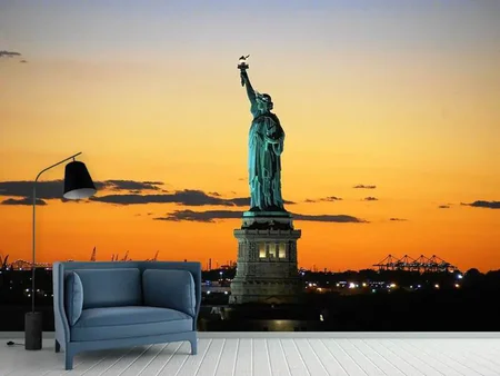 Wall Mural Photo Wallpaper Statue of Liberty in the evening light
