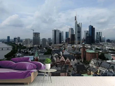 Fototapete Die Dächer von Frankfurt