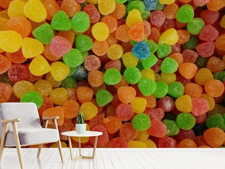 Wall Mural Photo Wallpaper Colorful fruit gums