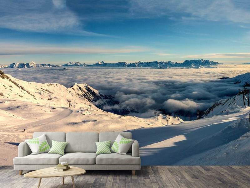 Wall Mural Photo Wallpaper Above the clouds in the snow