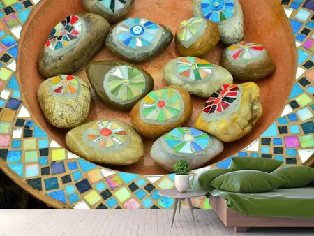 Fotobehang Painted stones