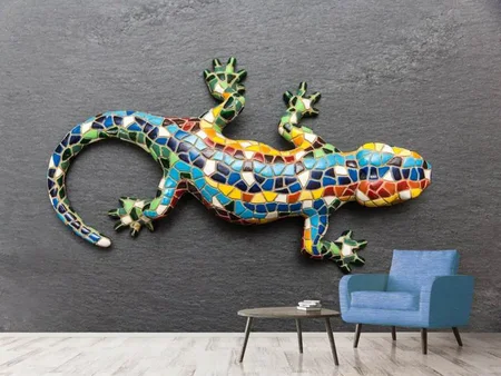 Fotobehang Colorful gecko
