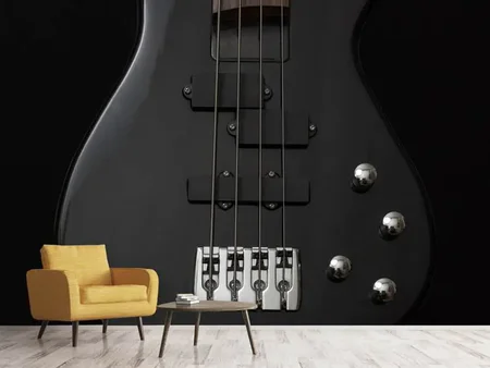 Fototapet Guitar in black