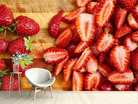 Fotobehang Fresh strawberries