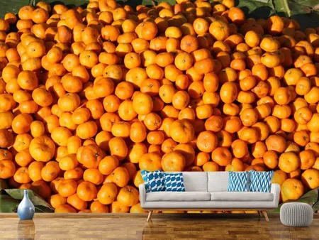 Papier peint photo Mandarines fraîches