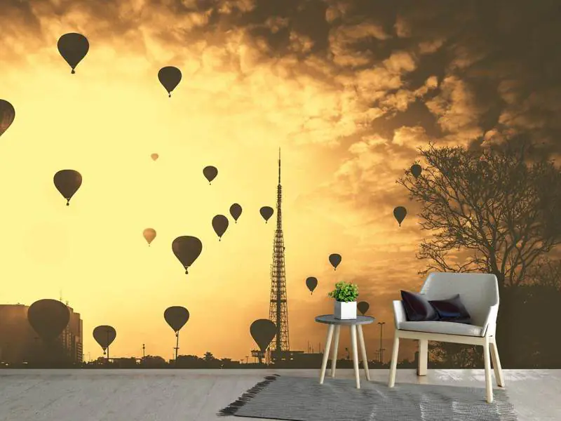 Papier peint photo Beaucoup de montgolfières