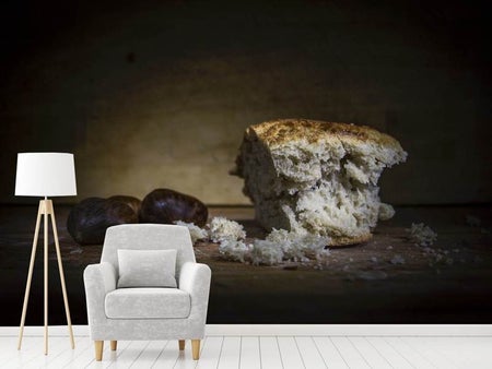 Valokuvatapetti Bread with chestnuts