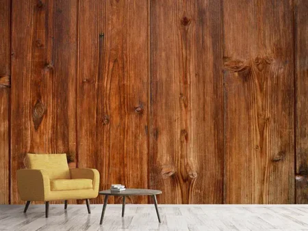 Fotobehang Wooden wall texture