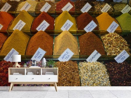 Fototapet Spices in the market