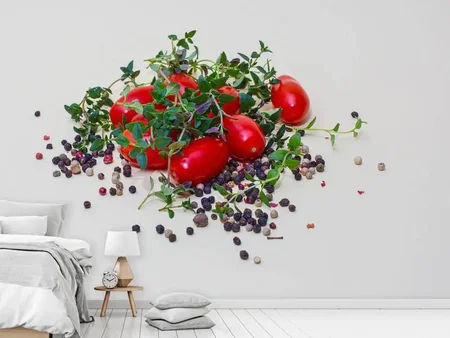 Wall Mural Photo Wallpaper Tomatoes and thyme