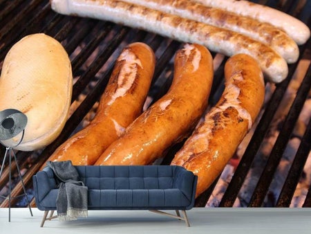 Wall Mural Photo Wallpaper Grilled sausage