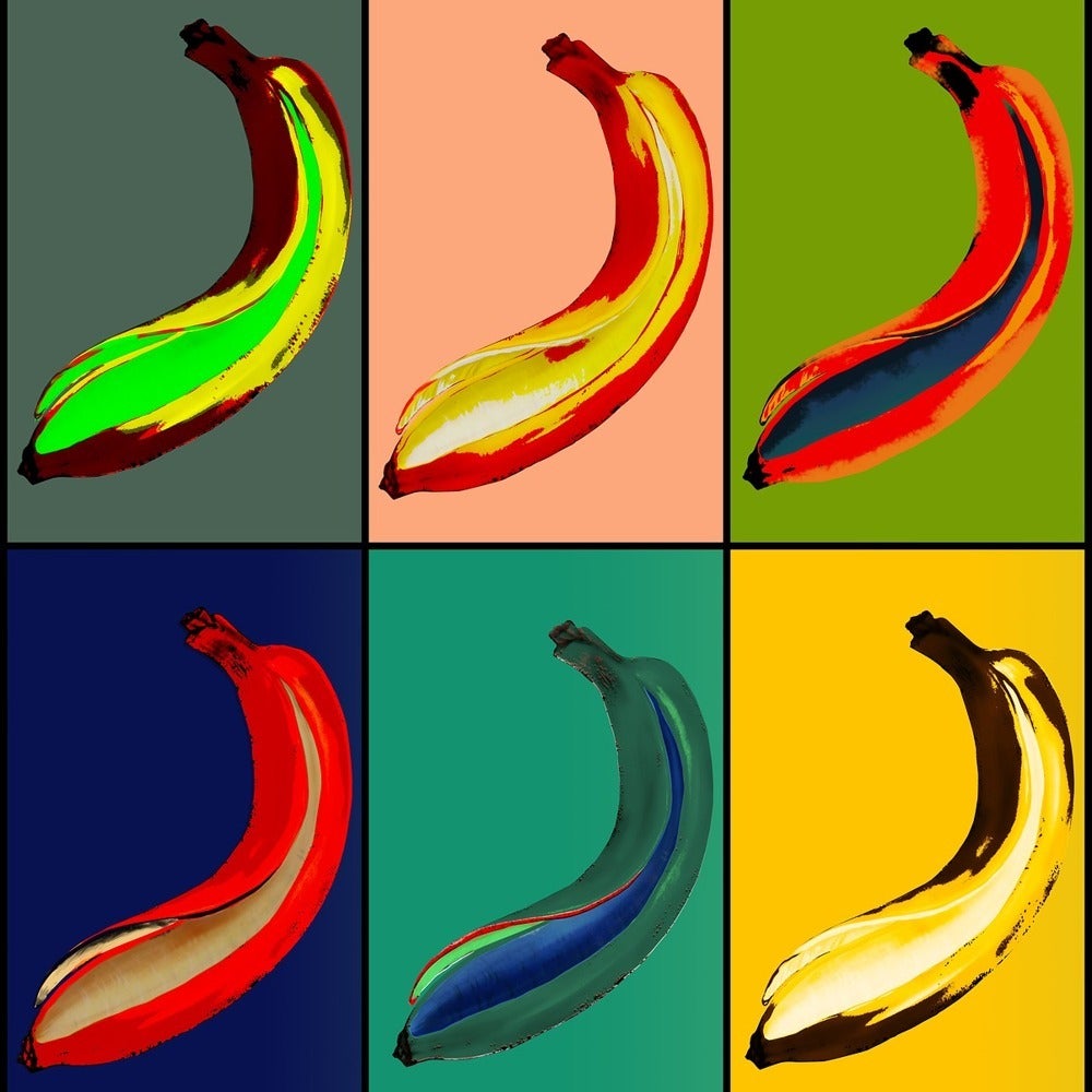 Papier peint photo Bananes colorées