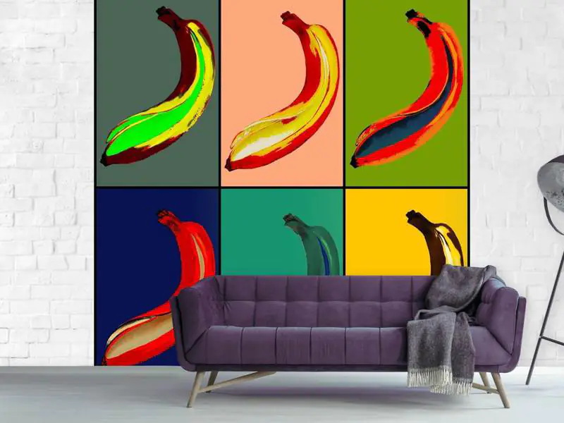 Papier peint photo Bananes colorées